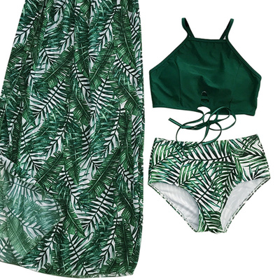 Cặp đôi đồ bơi nữ tam giác bikini ngực nhỏ tụ tập váy dài ba mảnh đi biển Hàn Quốc áo tắm xuân nóng bỏng nữ - Vài đồ bơi 	đồ đi biển cặp đôi	 Vài đồ bơi