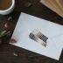 Giấy nhuộm loạt gradient gốc và băng giấy khảm hình vuông nhật ký nhật ký DIY dán trang trí 6 màu - Băng keo băng dính lụa Băng keo