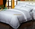 Khách sạn khách sạn tinh khiết trắng satin trắng bông gối bộ đồ giường linen cotton giường polyester cotton