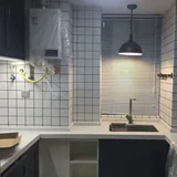 Туалетная плитка с северной нординой черно -белая кухня для ванной комнаты и настенная плитка для ванной плитки девять дворцов сетка