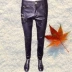 Mùa thu và mùa đông quần da nam quần ấm chân phiên bản Hàn Quốc của các chàng trai và thanh thiếu niên cộng với quần nhung da nam quần bút chì mỏng quần áo thể thao nam Quần da