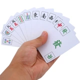 Водонепроницаемая карта Mahjong Пластиковые карты покер Три мини -портативная бумага Mahjong Cards Отправить 2 поза