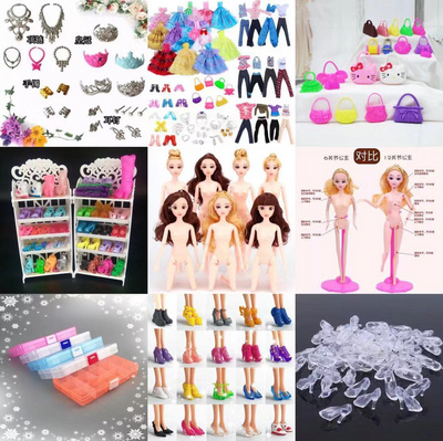 Phụ kiện búp bê Siêu búp bê Barbie Quần áo và giày mặc thông thường cho búp bê Barbie, bộ trang trí hoàn chỉnh, đồ thay thế cho bé gái - Búp bê / Phụ kiện