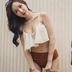 Spot Phong cách Hàn Quốc Thời trang kích cỡ ngực tụ tập xù ống hàng đầu dây đeo giữa kỳ nghỉ hè - Bikinis áo bơi cho người béo Bikinis