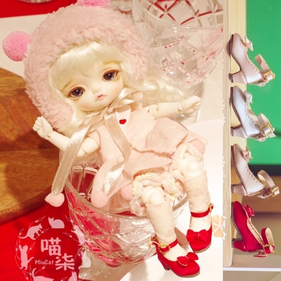 taobao agent Meow 娃 Bjd doll shoes 8 points and eight -point satin bow, Maryzhen high -heeled shoes Lati & amp; pukifee