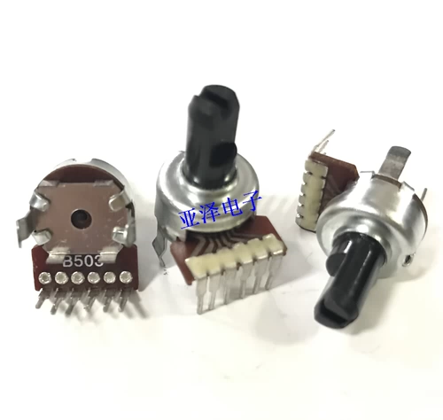 Высококачественный RV12 Двойной концентрированный потенциометр B50K Длина 11 -мм вращение может быть отрегулировано 121 6 -писковому объему потенциометр