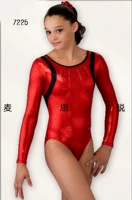 Красная олимпийская одежда для гимнастики, фигурное катание