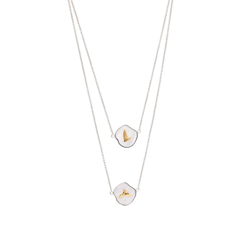 Heyjewel Na Mo White Marine Series Double -Layer Shell Fishath