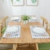 Zakka phong cách Nhật Bản đơn giản nhà đôi không thấm nước placemat bảng mat bảng cotton linen nghệ thuật marble art coaster