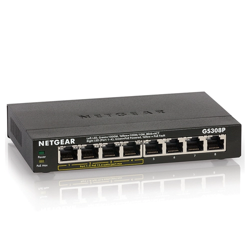 Spot Network Net Netgear GS308P 8 Gigabit POE Switch 1000M 4 Port Port AP камера питания питания питания питания питания питания