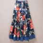 Chống mùa giải phóng mặt bằng bông và vải lanh in đu lớn váy Sanya ở nước ngoài ảnh du lịch kỳ nghỉ nhảy vuông váy hiệu suất chân váy ngắn xòe