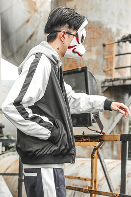 Nhật bản mùa xuân thư thêu màu sắc tương phản đồng phục bóng chày áo khoác nam Hàn Quốc phiên bản của thanh niên hip hop lỏng trai áo khoác ngắn triều Đồng phục bóng chày