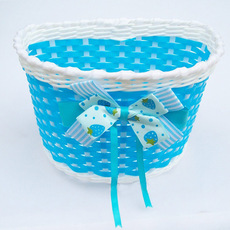 Запчасти для детского транспорта 包邮纯手工编织儿童自行车滑板车三轮车通用车篮子车筐车娄蝴蝶结