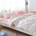 Bông phong cách Nhật Bản tốt giặt bông bốn mảnh cotton nhỏ màu hồng tươi trắng ký túc xá cotton rắn ba mảnh - Bộ đồ giường bốn mảnh bộ ga giường everon Bộ đồ giường bốn mảnh