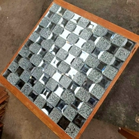 Серебряная зеркальная кромка + серебряный бриллиант