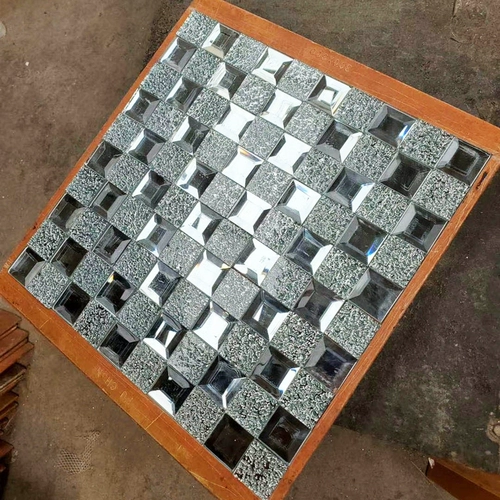 Стеклянная самоклеющаяся трехмерная мозаика на стену, золото и серебро