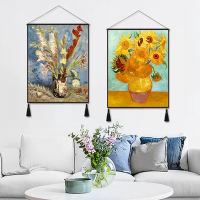Van Gogh vẽ hoa hướng dương trong phòng khách phong cách châu Âu ...