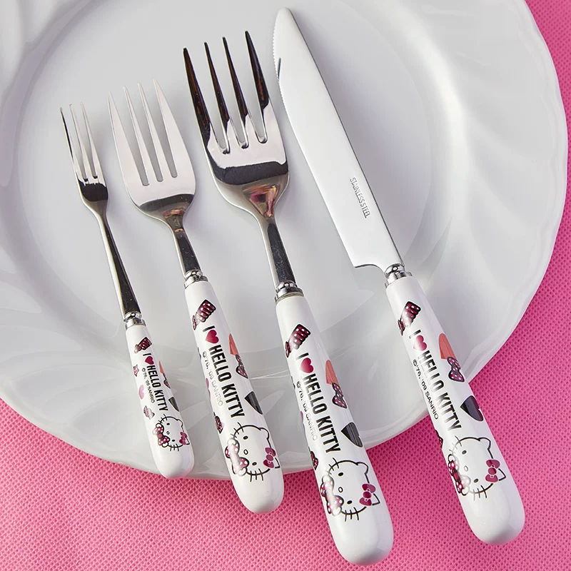 Hello kitty, японский импорт керамическая ручка нержавеющая сталь