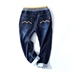 Quần bé trai mùa xuân và mùa thu nhẹ quần jeans trẻ em dệt kim cotton giản dị trẻ em phiên bản Hàn Quốc của quần ống đứng 2018 mới quần jean lót lông trẻ em Quần jean