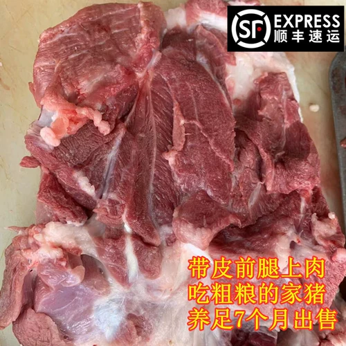 Heyuan Farmers Rremine свиньи перед свининой Свежая свинина с кожей кожа передней стороной спереди SF Раннее мясо с передней ногой