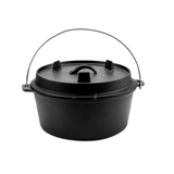 На открытом воздушном кастрюле чугунный горшок без покрытия сырой железной жареные из говядисты