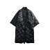 ĐƠN GIẢN ĐEN gió đen mùa đông Nhật Bản kimono dây đeo robe loose dài coat bông coat jacket nữ Bông
