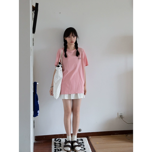 Летняя футболка, оверсайз, короткий рукав