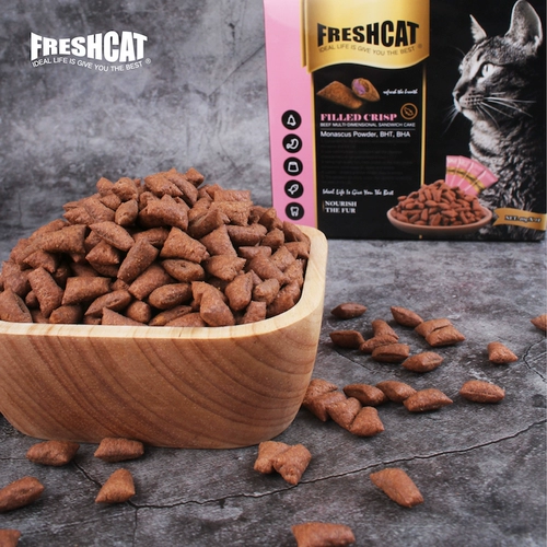 Freshcat Cat Snack Screenging зубы крем для закуски кошачьи бутерброды бутерброды с бутерброды хрустящие кошки 20 г*12