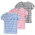 Cô gái t-shirt ngắn tay trẻ em lớn 13-15 tuổi modal 2 sọc 4 liền mạch T-Shirt 3 lỏng 5 siêu mỏng 7-9 tuổi quần áo trẻ con Áo thun