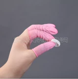 Бесплатная доставка розовые пальцы без цвета, без порошка, без пыли, антистатический набор пальцев натуральный латексный набор пальцев оптом