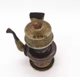 Непальская ручья ручной работы чистое черное медное позолоченное золото 贲 本 本 本 瓶 瓶 壶 чайник