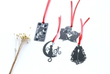 Металлическая японская стиль милая черная кошка закладка Hollow Creative Cute Cat Exquisite Statemence Stuctation Amark Mart