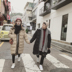AMO Ah 2017 mô hình vụ nổ vài dài tay bông áo khoác mùa đông Trang phục Couple