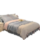 Váy ren đỏ mùa xuân và mùa hè cotton bed bốn mảnh cô gái trái tim công chúa gió cung rắn màu đôi bộ chăn ga gối đệm Bộ đồ giường bốn mảnh