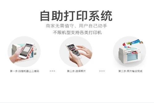WeChat Self -Service Printing System System Scan Code Загрузка фотографий для автоматической печати фотографий мобильного телефона Автоматический вывод