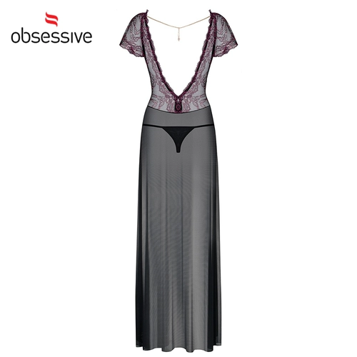 Сексуальная длинная юбка, комплект, нижнее белье для взрослых, с открытой спиной