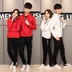 Xuân 2018 Các cặp đôi thể thao Quần áo thể thao nữ Slim Slim Áo len trùm đầu Hàn Quốc phù hợp với áo hai dây Thể thao sau