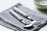 Cybil Color чернила Ripple Dot Ceramic Handling Dableware круглая ложка Rice Spoon Fork Fork Fork Cow Row Newing Device