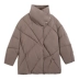 EZ14 áo khoác cotton nữ phiên bản Hàn Quốc của áo khoác cổ rộng áo khoác ấm EA88059 - Bông