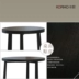 Quay phim nội thất Bắc Âu hiện đại tối giản Tăng vòng cà phê tròn bàn ghế sofa mặt bàn gỗ rắn mặt 206A - Bàn trà
