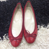 2017 mùa thu Dongdaemun giày của phụ nữ cúi đỏ thấp để giúp giày đơn scoop giày nông giày giày phẳng bây giờ Giày cắt thấp