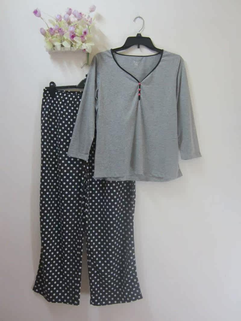 Pyjama pour femme en Coton à manches - Ref 2996983 Image 12