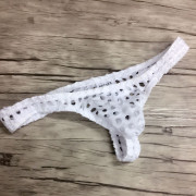 2 cái WOXUAN của nam giới thong big lưới quan điểm sexy thấp eo thong của nam giới quần duy nhất