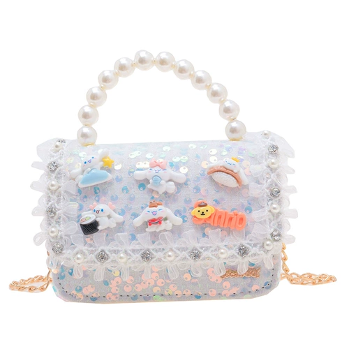 Маленькая универсальная детская сумка, сумка через плечо, цепь для принцессы, в стиле Шанель, популярно в интернете