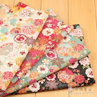 Vải chắp vá thủ công DIY vải cotton poplin và quạt gió gấp hoa anh đào 8,5 nhân dân tệ và nửa mét vải dạ nỉ