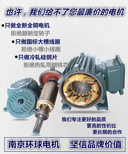 Трехфазный двигатель All -Bronze Core Nanjing Global 380V Национальный стандарт