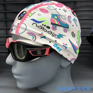 Сетчатая шапочка для плавания Decathlon для женщин, мальчиков и детей, удобная и модная защита ушей для плавания с длинными волосами NABAIJI k