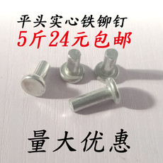 Заклепки с плоской головкой 铁铆钉实心铁铆钉平头铁铆钉镀锌铆钉实心镀锌铆钉铁皮专用包邮
