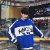 Áo len gió nam Hong Kong trùm đầu mùa xuân và mùa thu Phiên bản Hàn Quốc của xu hướng sinh viên áo hoodie tay áo bf cặp áo sơ mi