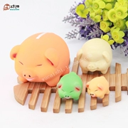 Cười Fat Pig Âm thanh nổi Phim hoạt hình Sôcôla Bánh Mousse Nướng tráng miệng Hương liệu thạch cao Nến DIY Khuôn silicone